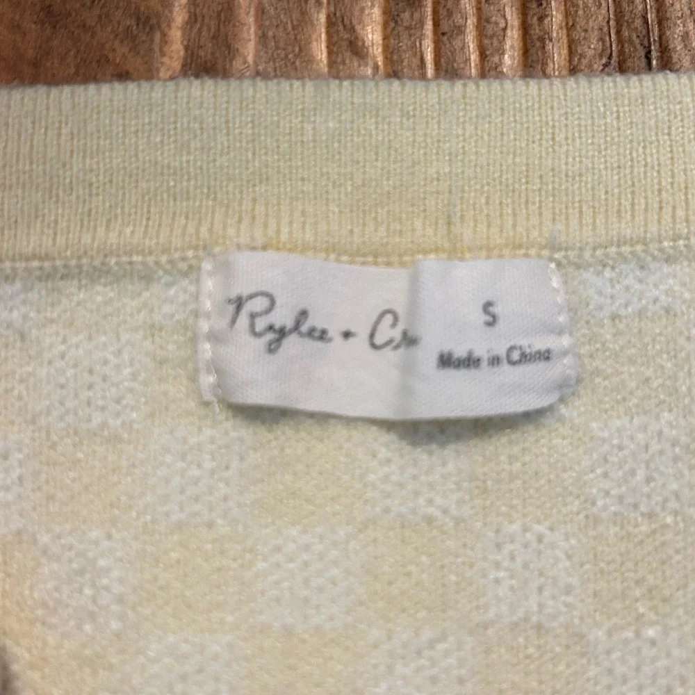 Rylee + Cru Checker Set in Yellow. Bottoms size XS and Top size S - Picture 5 of 13